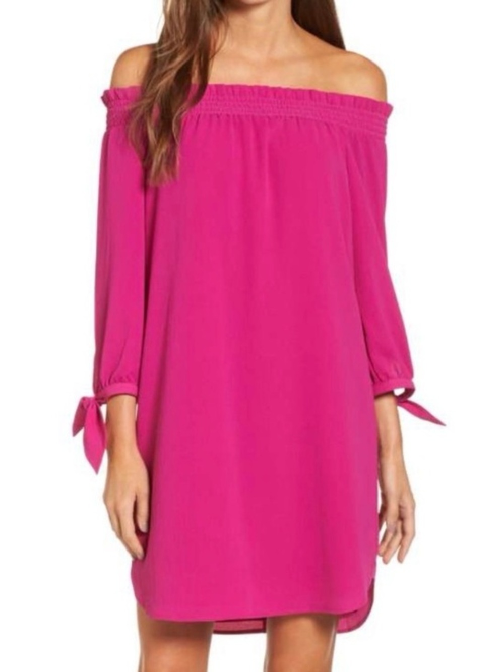 Vince Camuto Off The Shoulder Orchid Pink Barbiecore Cocktail Dress Size 4